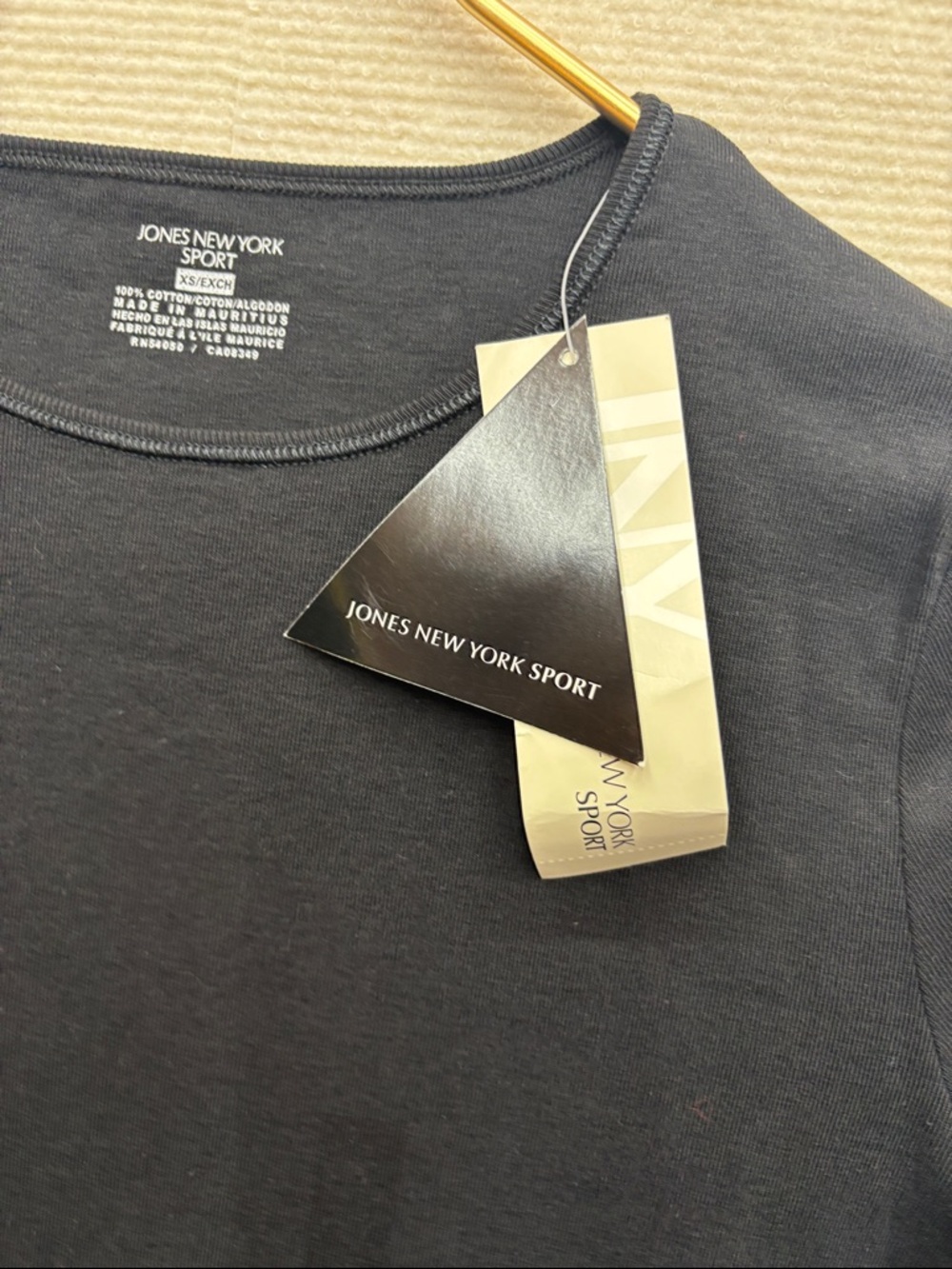New Jones New York Sport | XS Black Short Sleeve Crewneck Tee - Picture 4 of 5